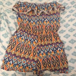 Tribal print romper